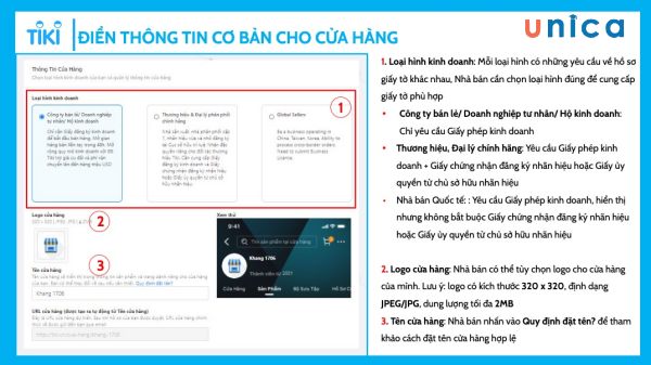 Nhấn vào phần Quy định đặt tên để biết cách đặt tên cửa hàng