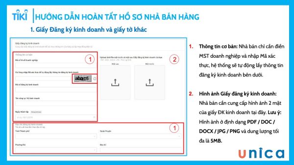 Điền Giấy đăng ký kinh doanh và giấy tờ khác