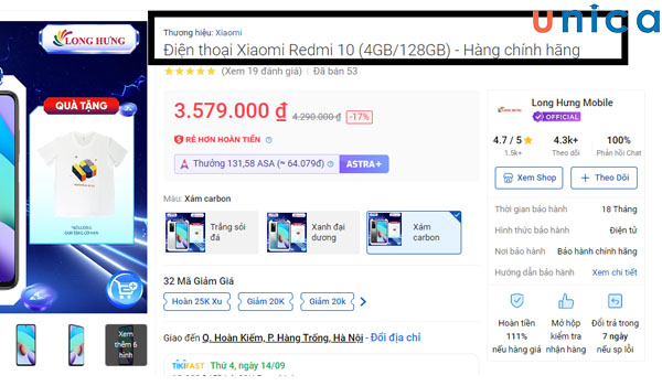 Quy định nội dung tiêu đề khi đăng sản phẩm trên Tiki