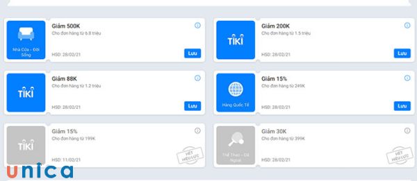 Dùng mã giảm giá Tiki để đặt hàng
