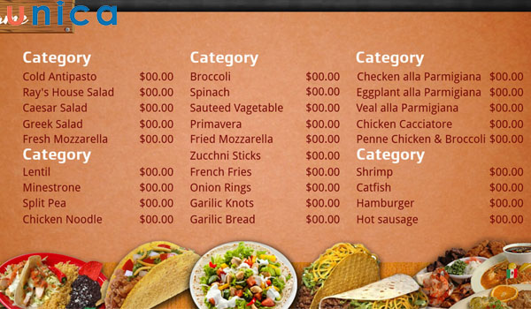 Món ăn ngon nhưng menu dở