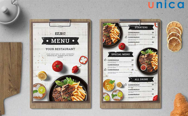 Kinh nghiệm thiết lập menu nhà hàng và định giá món ăn