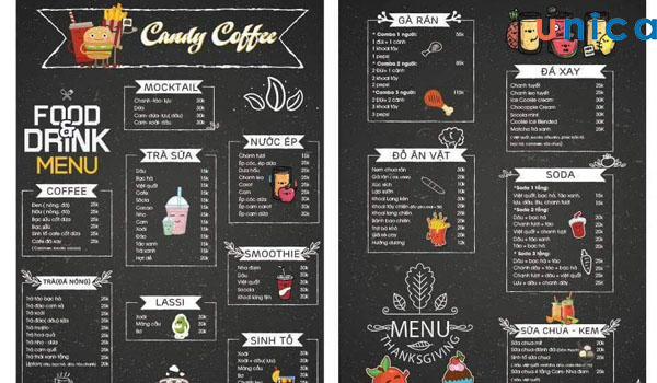 Tạo menu cho quán