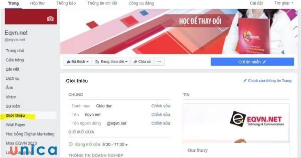 Ảnh nền và những danh mục cần rõ ràng và đầy đủ