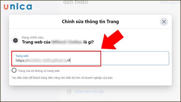 Liên kết fanpage với website