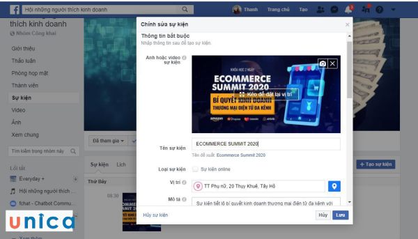 Điền đầy đủ thông tin