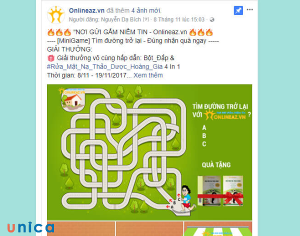 Mẫu content đố vui