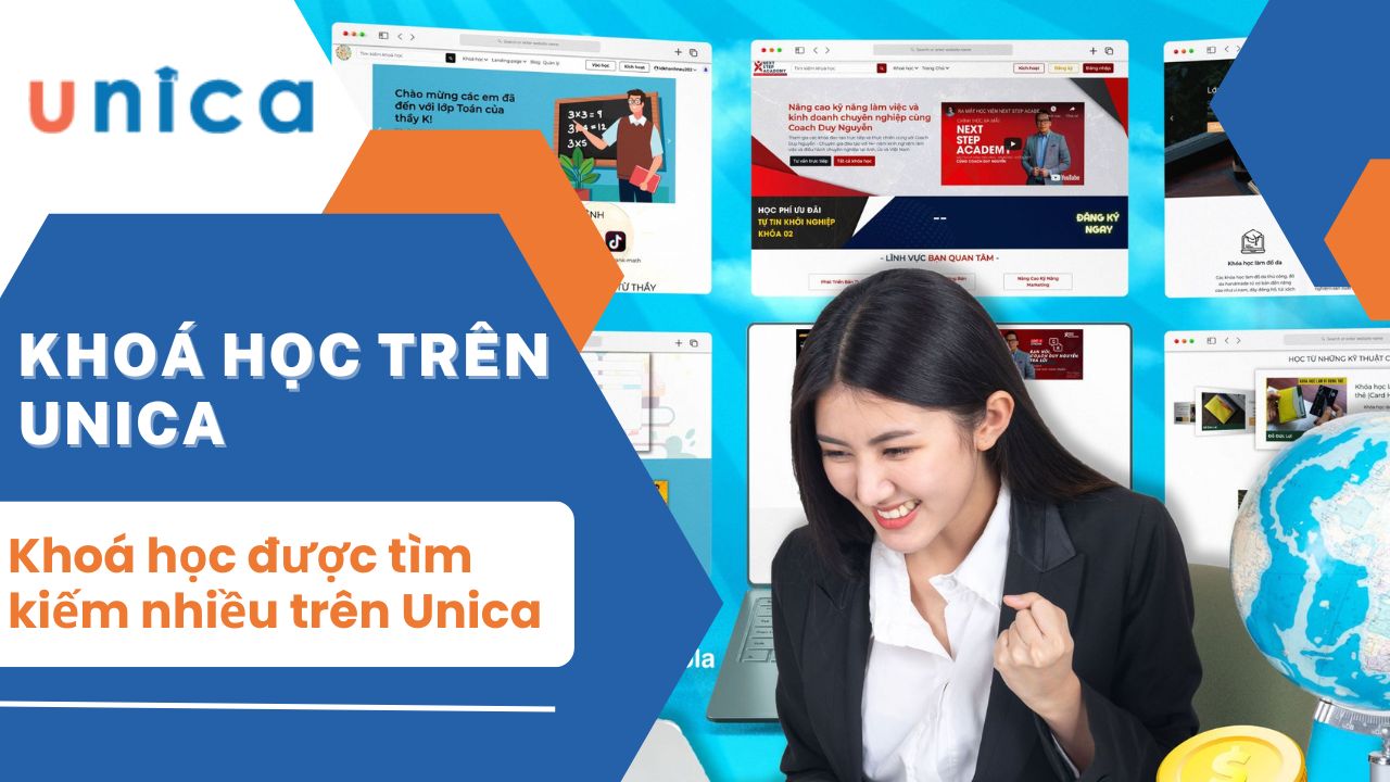 Top 10 các khóa học được tìm kiếm nhiều nhất tại Unica