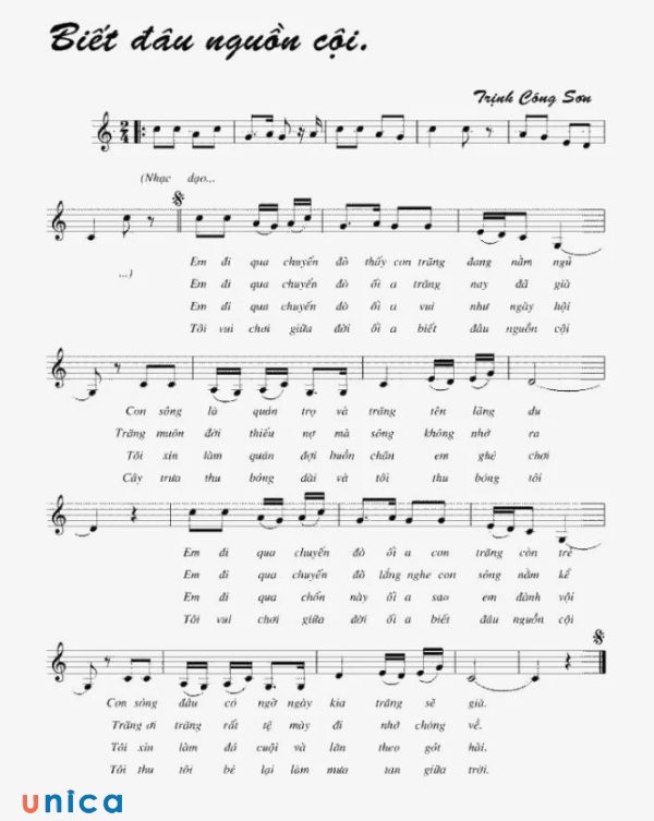 một số bài hát nhịp 2/4