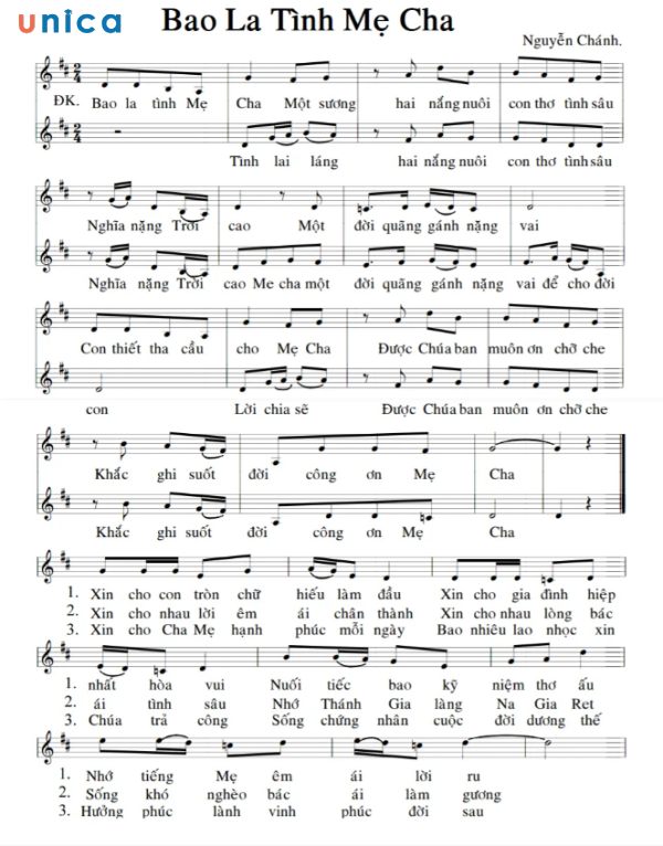 Bài hát Bao La Tình Mẹ Cha