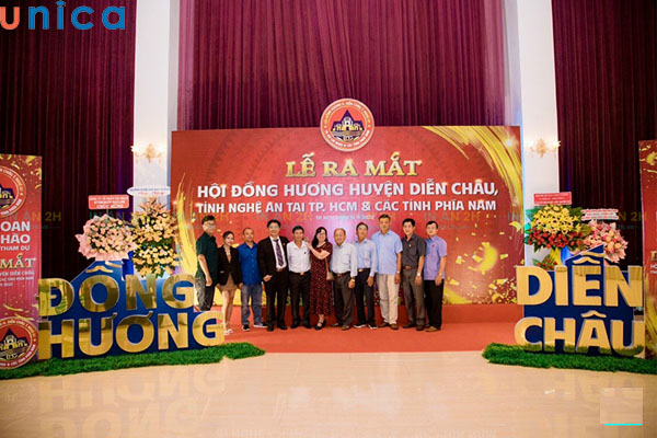Mẫu Backdrop sự kiện ra mắt Hội đồng hương Diễn Châu