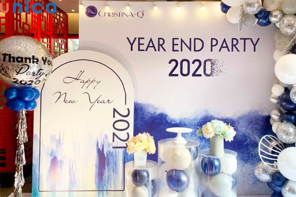 Mẫu Backdrop cho sự kiện YEAR AND PARTY cuối năm
