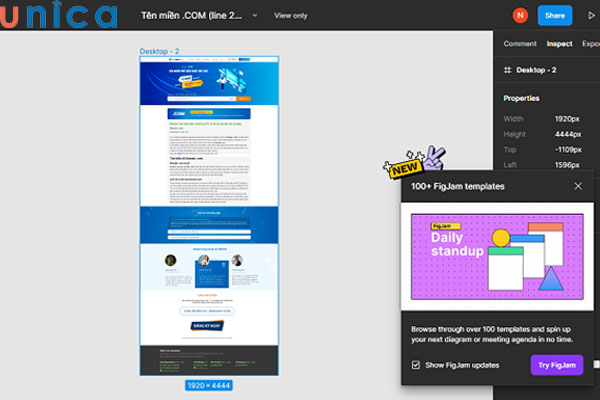 Mẫu thiết kế trên Figma
