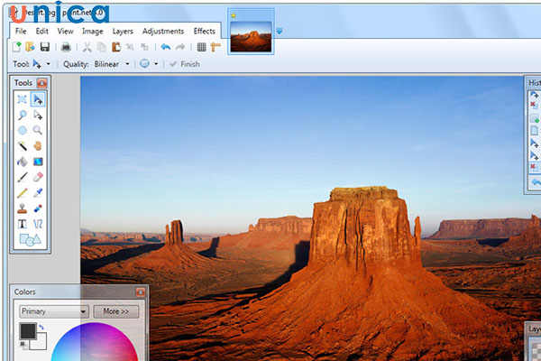 Paint.NET là một phần mềm mở file PSD và chỉnh sửa hình ảnh đơn giản