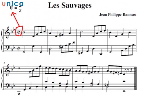 Les Sauvages là bài hát có nhịp 2/2 
