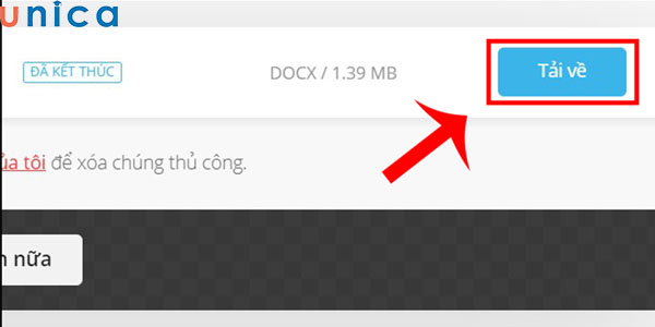 Tải file đã chuyển đổi về máy