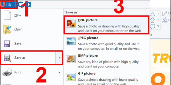 Chọn định dạng file PNG để chuyển
