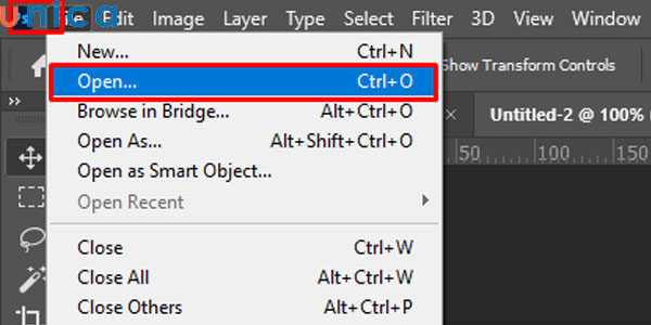 Mở hình ảnh muốn chỉnh sửa
