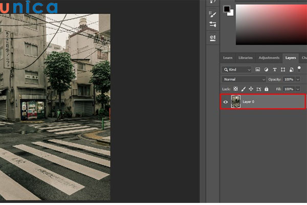 Layer Background chuyển thành layer 0