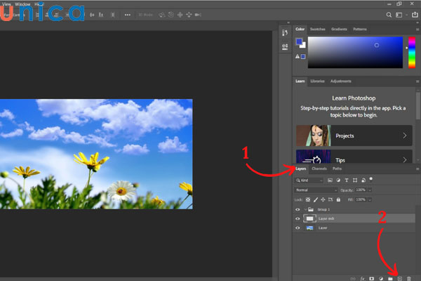 Tạo một Layer Gradient mới