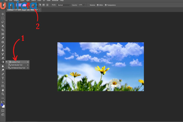 Chọn biểu tượng hình chữ nhật để chỉnh màu