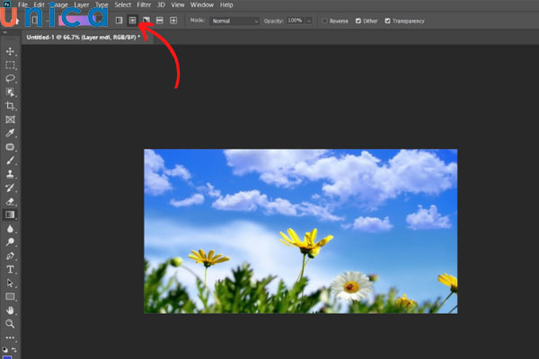 Nhấn vào Radial Gradient