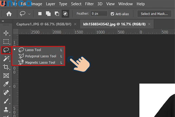 Chọn một trong 3 chế độ khoanh vùng áo