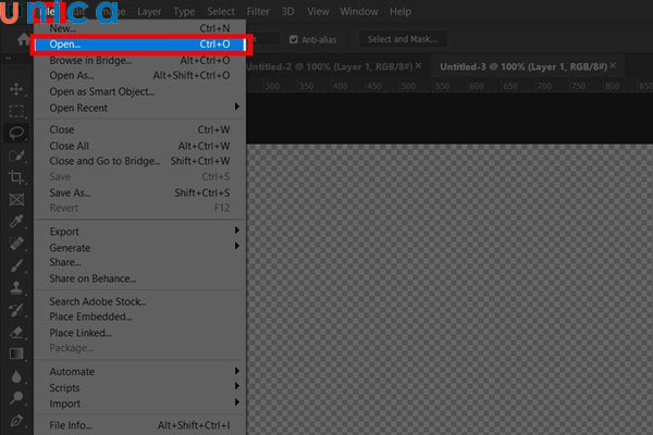 Chọn hình ảnh để ghép mặt trong Photoshop