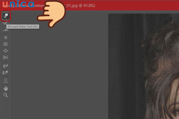 Chọn công cụ Forward Warp Tool