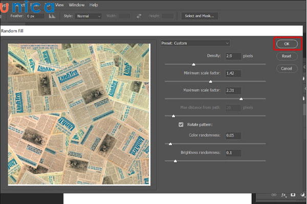 Nhấn OK để kết thúc