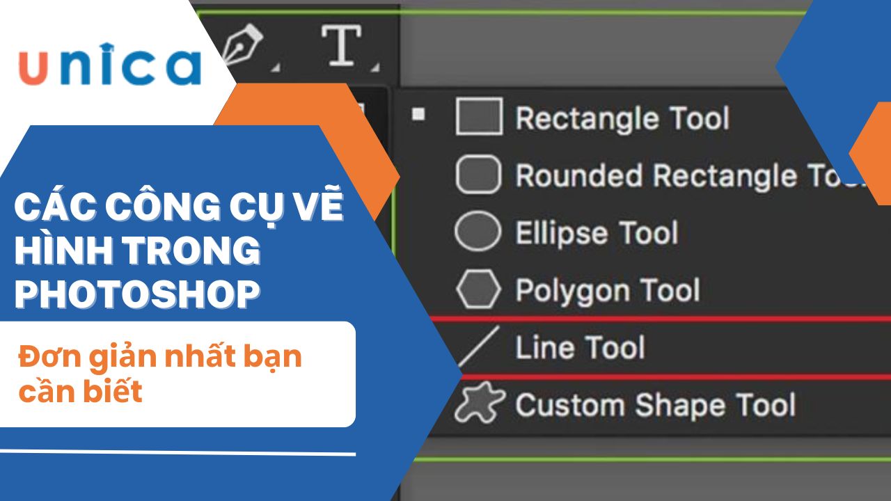 Các công cụ vẽ hình trong Photoshop đơn giản nhất bạn cần biết