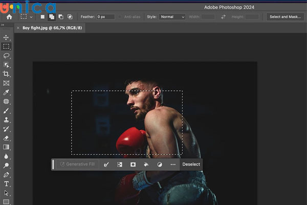 Bấm chuột trái và rê chuột để tạo vùng chọn