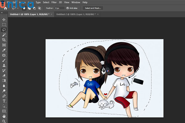 Công cụ vẽ Lasso Tool