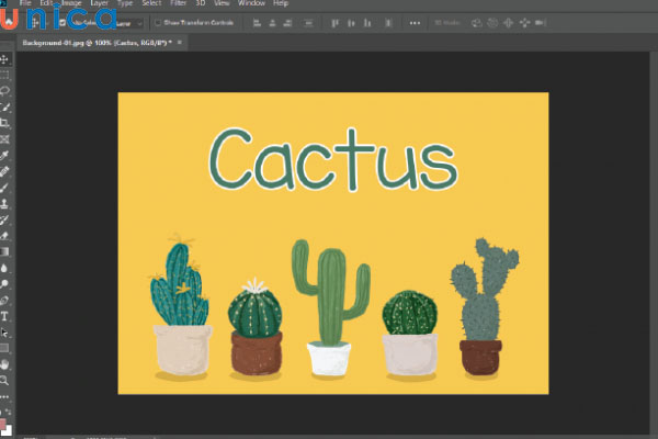 Mẫu tạo viền chữ màu trắng trên nền backgroud vàng