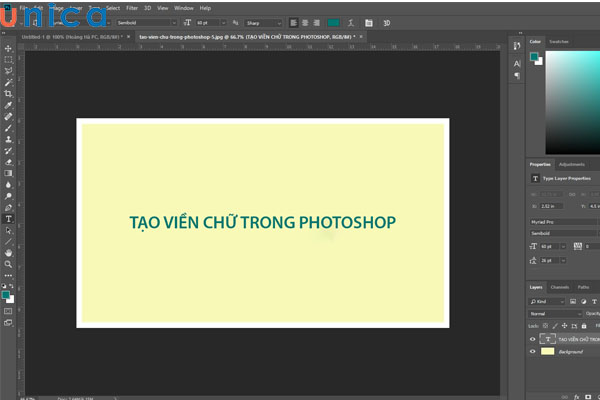 Tạo layer cho văn bản