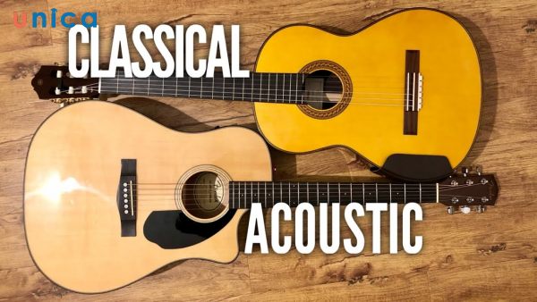 Sự khác biệt trong cấu tạo của đàn guitar acoustic và guitar classic
