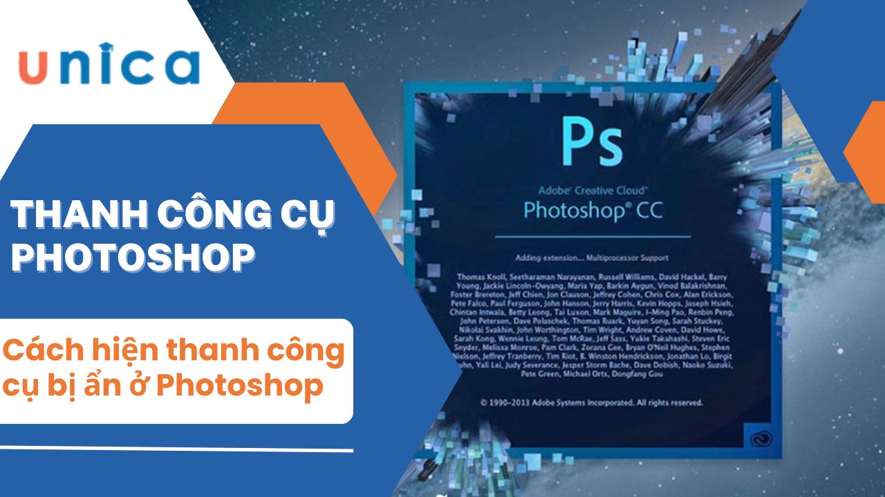 3 Cách hiện thanh công cụ bị ẩn, bị mất trong Photoshop 