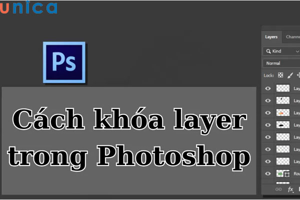 Khoá layer trong Photoshop giúp bảo vệ lớp quan trọng