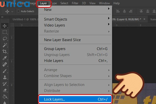 Chọn Lock Layers…