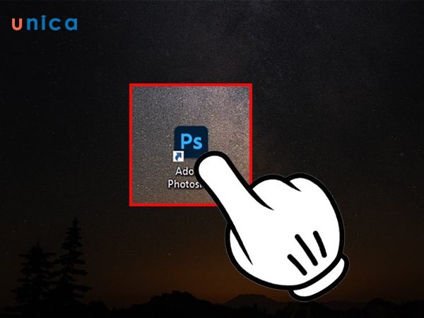 Khởi động phần mềm Photoshop