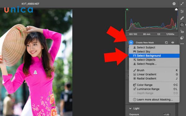Chọn Select Background