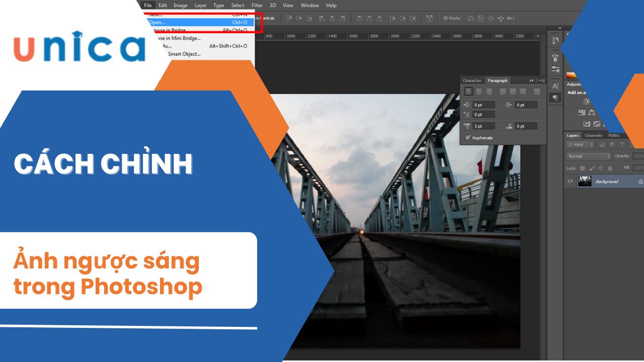 Cách chỉnh ảnh ngược sáng trong Photoshop