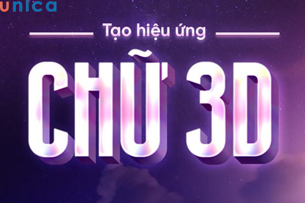 Chữ 3D có bề nổi giống như vật thể thật