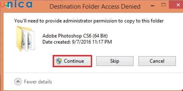 Chọn “Continue”