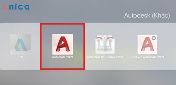 Khởi động ứng dụng AutoCAD