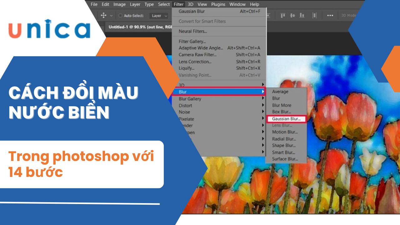 Cách đổi màu nước biển trong photoshop dễ dàng