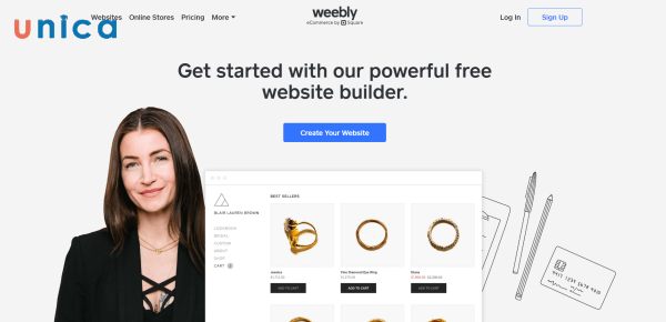 Weebly là nền tảng không cần hosting