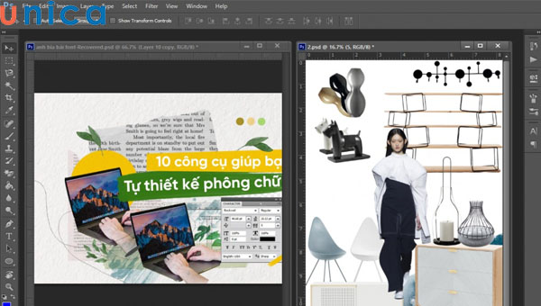 Mở 2 file thành 2 cửa sổ riêng biệt