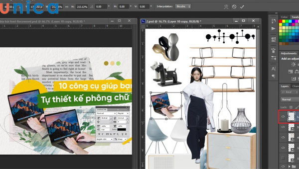 Kết quả hiển thị