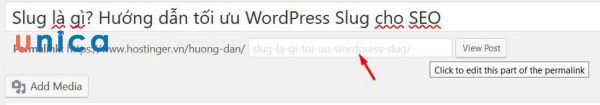 Slug wordpress cho content